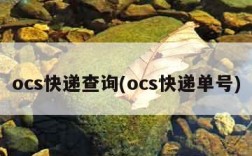 ocs快递查询(ocs快递单号)