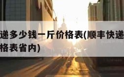 顺丰快递多少钱一斤价格表(顺丰快递多少钱一斤价格表省内)