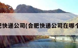 合肥快递公司(合肥快递公司在哪个区)