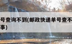 邮政单号查询不到(邮政快递单号查不到信息怎么回事)