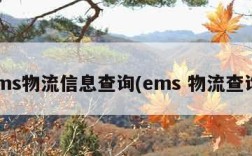 ems物流信息查询(ems 物流查询)