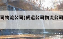 货运公司物流公司(货运公司物流公司哪个好)