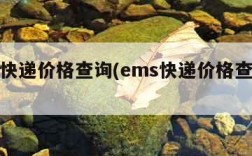 ems快递价格查询(ems快递价格查询表)