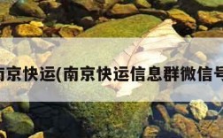 南京快运(南京快运信息群微信号)