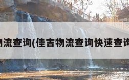 佳吉物流查询(佳吉物流查询快速查询系统)