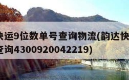 韵达快运9位数单号查询物流(韵达快运9位单号查询4300920042219)