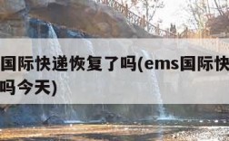 ems国际快递恢复了吗(ems国际快递恢复了吗今天)